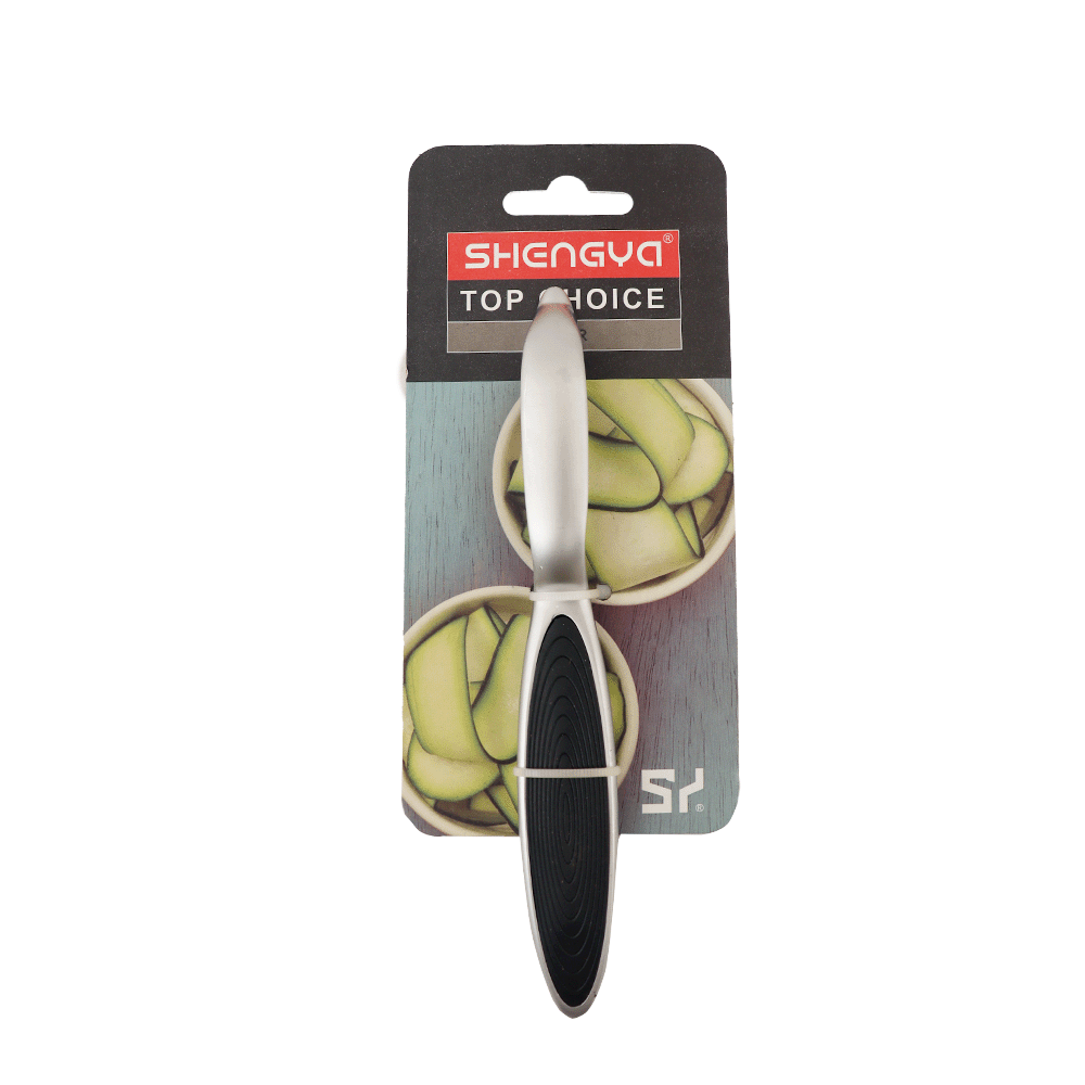 مقشر شينغيا خضروات وفوأكة ستيل بمقبض سلكون موديل SH193 - فضي