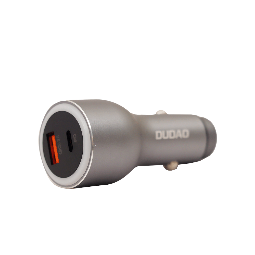 رأس شاحن سياره دوداو بقوه 120 وات موديل R4Ultra - رمادي