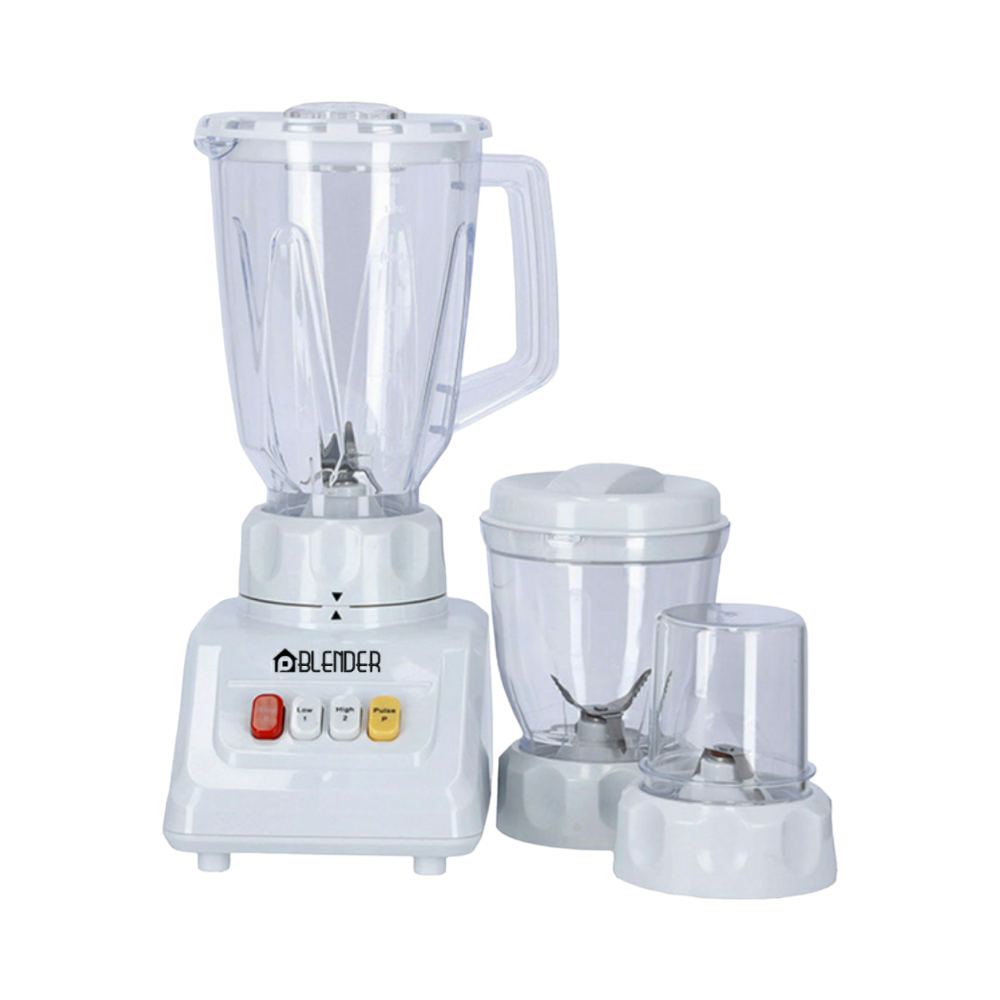 بلندرعصارة كهربائية 3*1 بسعة 1500 مل وقوة 300 وات موديل 503-MJ-095 - أبيض