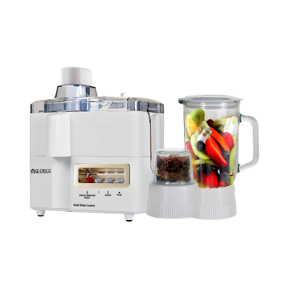 بلندرعصارة كهربائية 2*1 بسعة 1000 مل موديل 2233-MJ-095 - أبيض