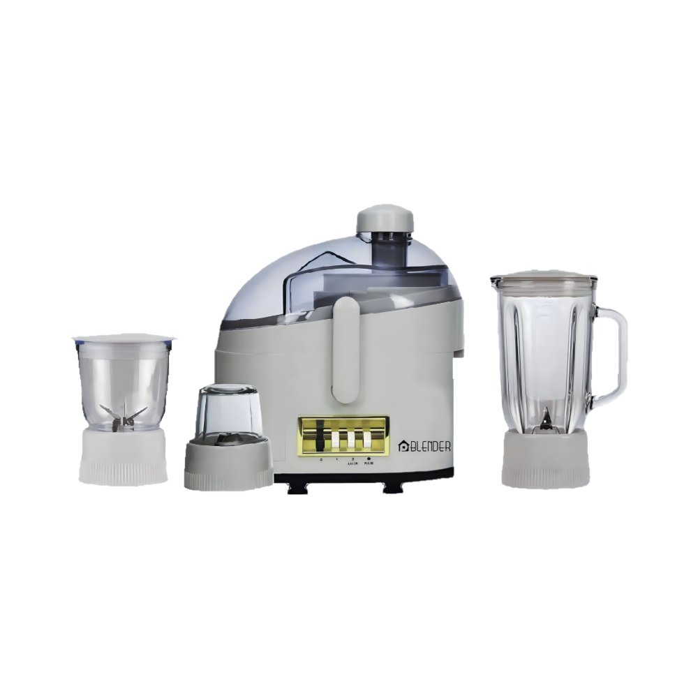 بلندرعصارة كهربائية 3*1 بسعة 1000 مل وقوة 1100 وات موديل 4600-MJ-095 - أبيض