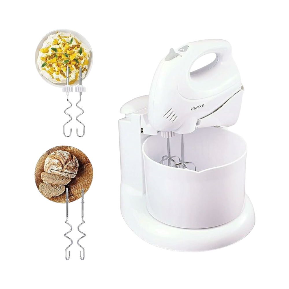 كينوود مضرب يدوي مع وعاء 6 سرعات وبقوة 250 وات موديل HM430 - أبيض