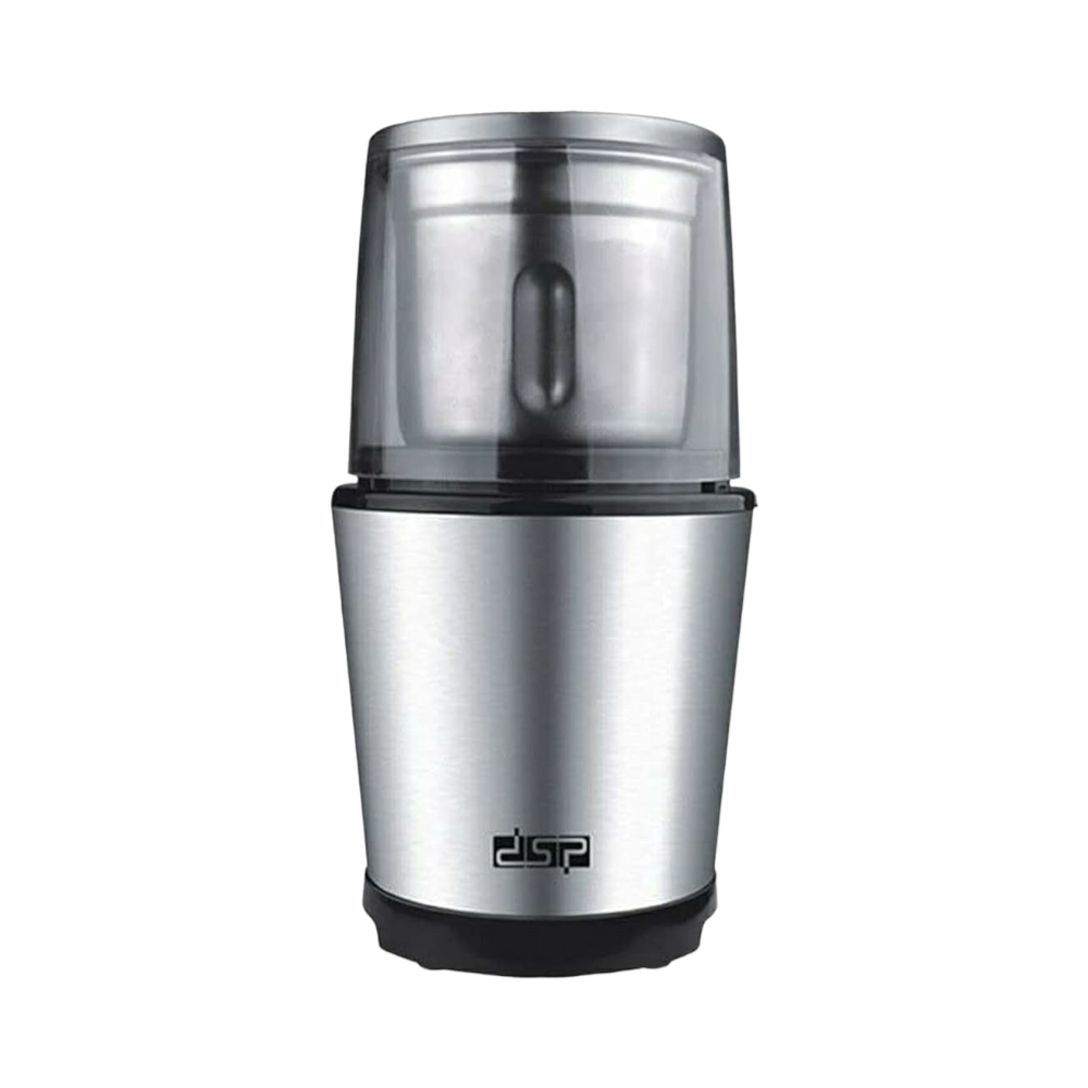 دي اس بي مطحنة قهوة محمولة من الفولاذ المقاوم للصدأ بقوة 300 وات وسعة 100جرام موديل KA3036 - فضي