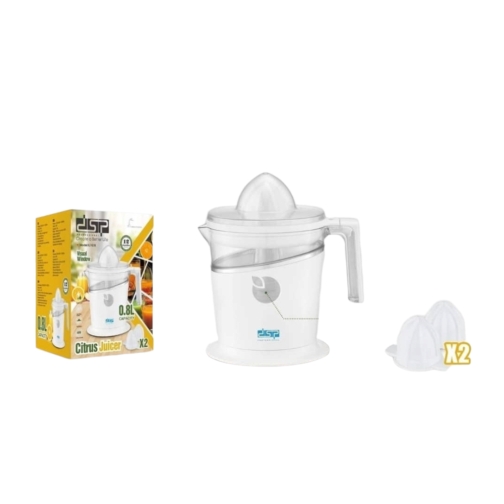 دي أس بي عصارة فواكة بقوة 40 وات وسعة 0.8لتر موديل KJ1078 - أبيض