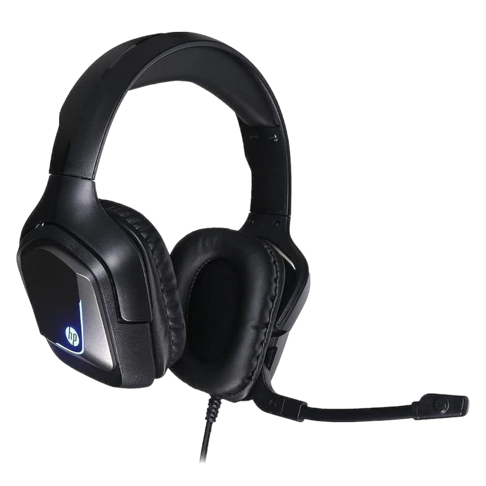 إتش بي سماعات رأس سلكية مع الميكرفون موديل HP H220GS - أسود