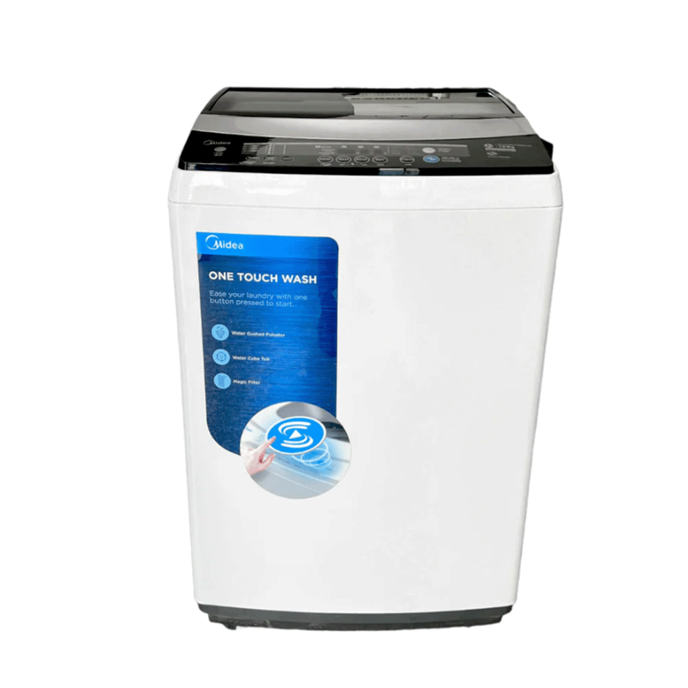 ميديا غسالة اوتماتيك بتحميل علوي سعة 10 كجم وقوة 480 وات موديل MA200W100/W-BH - أبيض