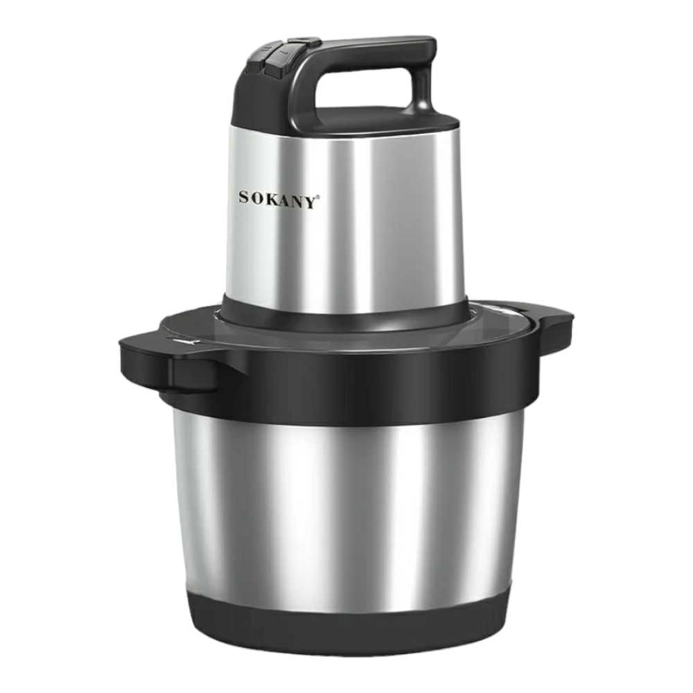 سوكاني فرامة كهربائية مصنوعة من الاستيل بقوة 1500 وات وسعة 6.5 لتر موديل SK-YM-7033 - فضي