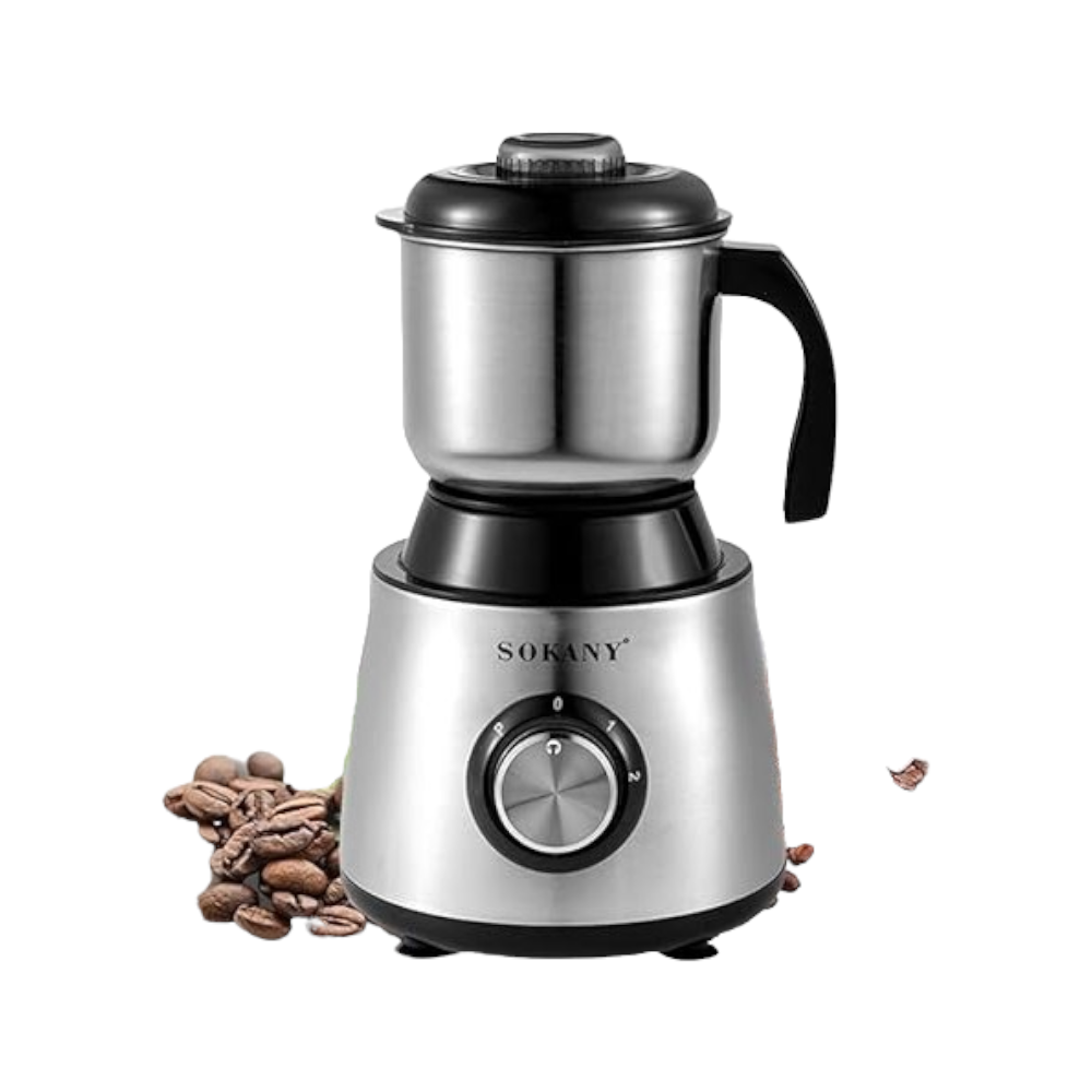 سوكاني مطحنة بن بقوة 500 وات وسعة 300 جم موديل Sk-156- رمادي