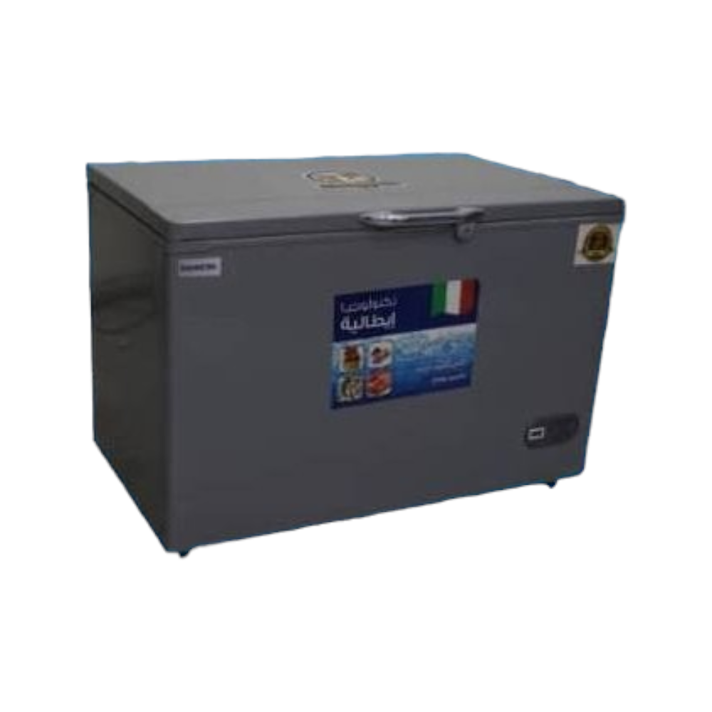 هدسون فريزر افقي بباب واحد سعة 390 لتر وقوة 132 وات موديلHCF-400 - رمادي