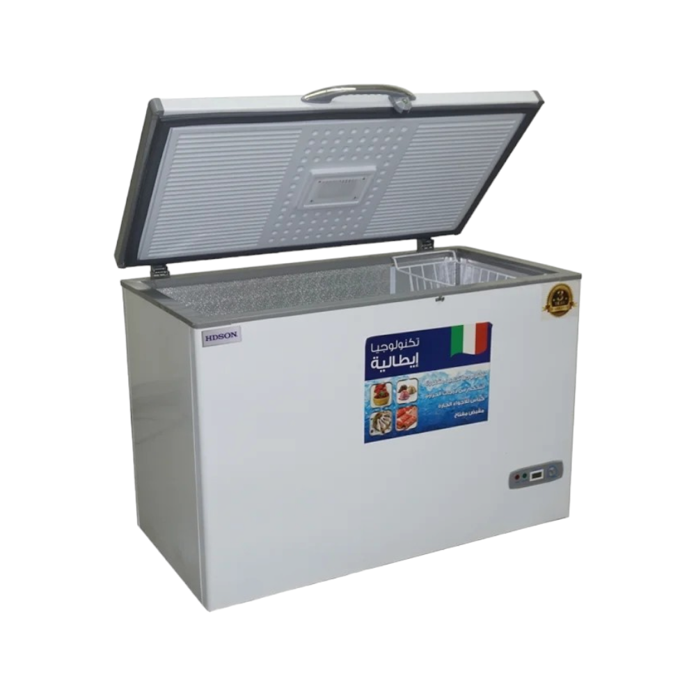 هدسون فريزر افقي بباب واحد سعة 145 لتر وقوة 106وات إقتصادية في الإستهلاك موديل HCF- 150-EG - رمادي