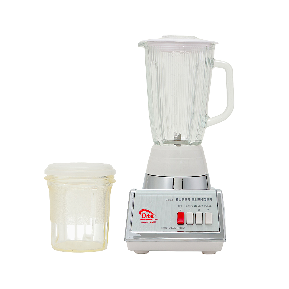اوربت ستار عصارة كهربائية زجاجية 2 في 1 بقوة 600 وات وسعة 1700مل موديل OB-1620