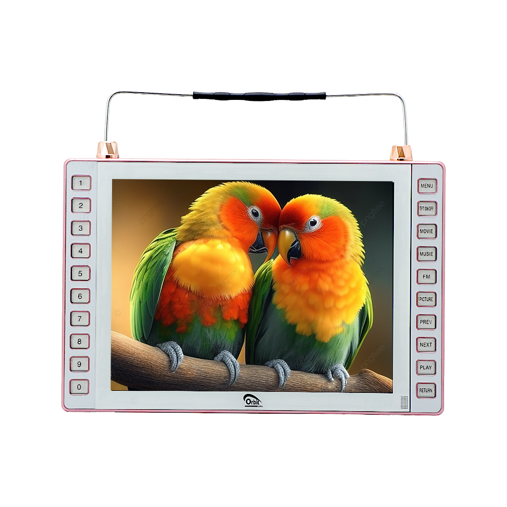 أوربت جهاز عرض الفيديوهات تلفزيون اتش دي محمية للعين 14 وبطارية سعة 3600 امبير براديو اف ام موديل V151