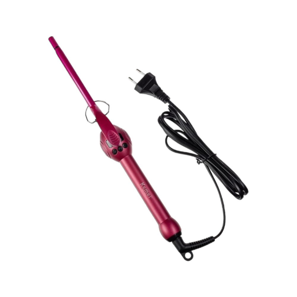 كيمي مملس فير للشعر بشاشة ديجيتال 30 وات موديل KM-1023 -أحمر