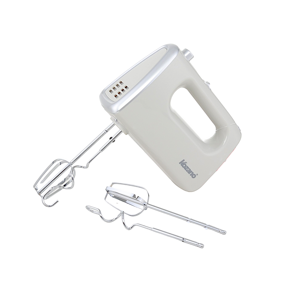 كوزانو مضرب كهربائي يدوي بقوة 200 وات ونظام 5 سرعات موديل HM208 - رمادي