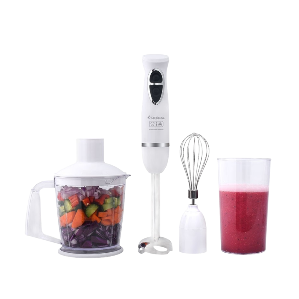 ليكسيكال خلاط يدوي كهربائي 4في1 بقوة 600 وات موديل LHB1604 - أبيض