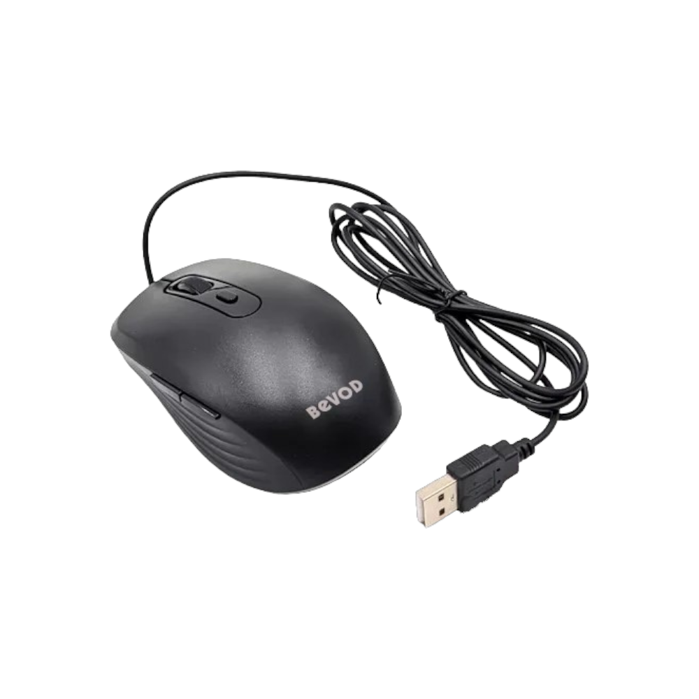 بيفود ماوس مكتبي سلكي موديل BVM-523BU - أسود