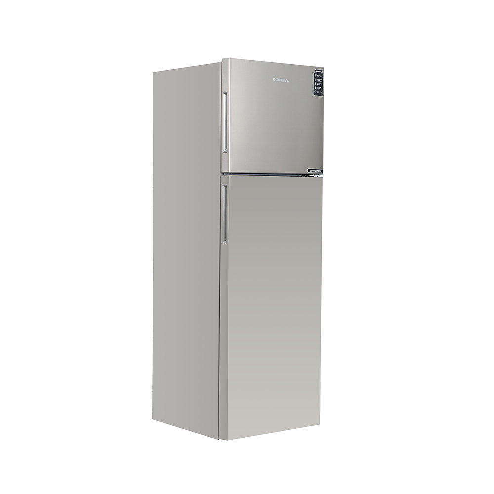 جنرال ثلاجة كهربائية بخار بفريزر علوي سعة 211 لتر قوة 44 وات HGR-3183BIS - فضي