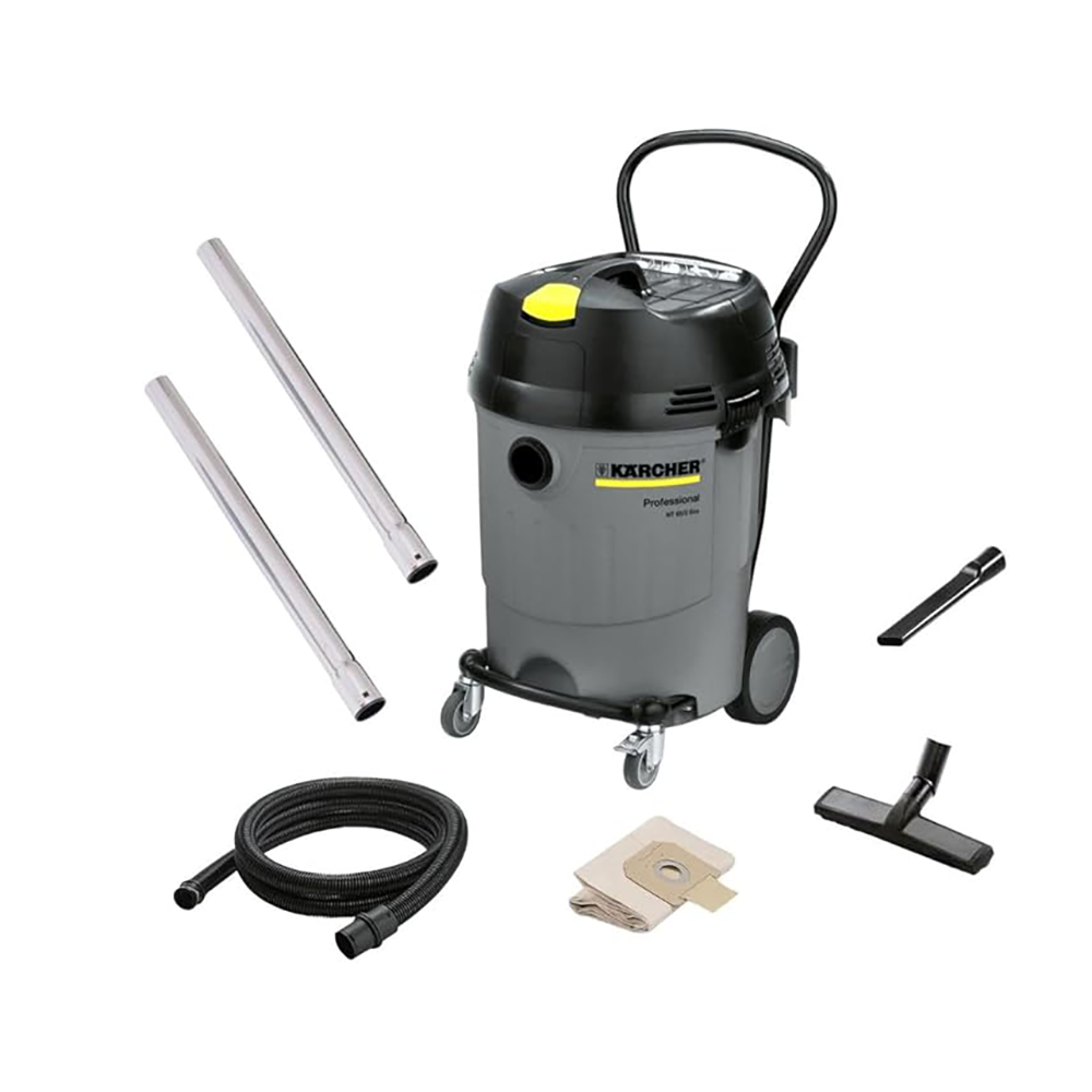 كارشر مكنسة كهربائية تنظيف رطب و جاف سعة 65 لتر قوة 2400 وات موديل NT65/2 AP - رمادي