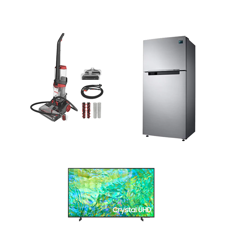 باكج دي إس بي مكنسة تنظيف السجاد موديل KD2042- تلفزيون سامسونج سمارت 65 بوصة موديل DU8000 + سامسونج ثلاجة سعة 750 لتر موديل RT75K6000S8