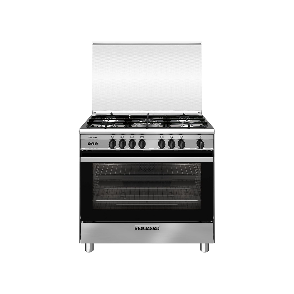 جليم جاز طباخة غاز 5 شعل موديل SE9612RIFS مقاس 90x60 سم - فضي