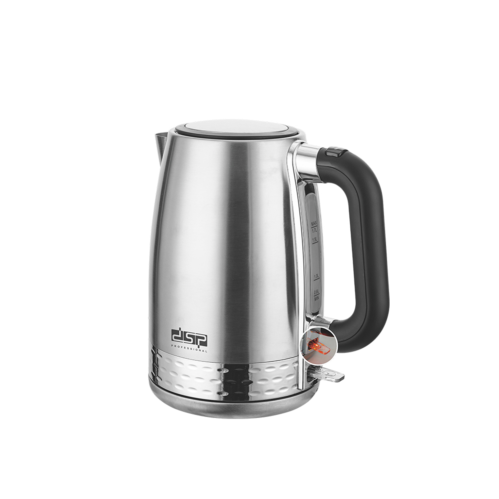 دي اس بي غلاية كهربائية بسعة 1.7 لتر من الستانلس ستيل وقوة 2200 وات موديل KK1167 - فضي