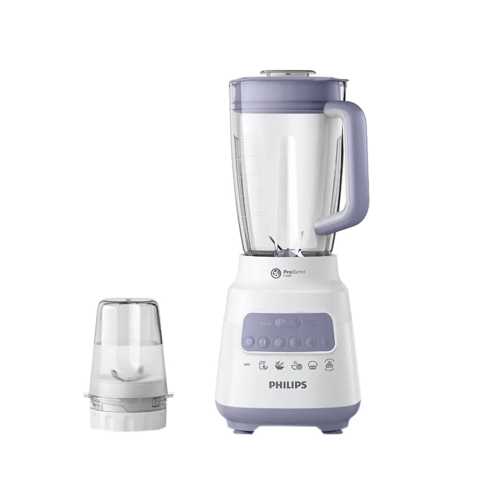 فيليبس خلاط بتقنية برو بلند كرش سعة 1.5 لتر وقوة 700 وات موديل HR2221/01 - أبيض