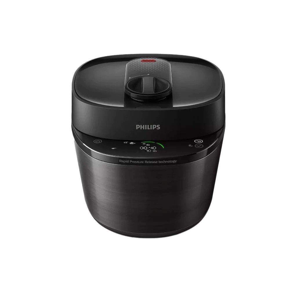 فيليبس طباخة متعددة الوظائف بالضغط  بسعة 5 لتر وقوة 1000 وات موديل HD2151/56- أسود