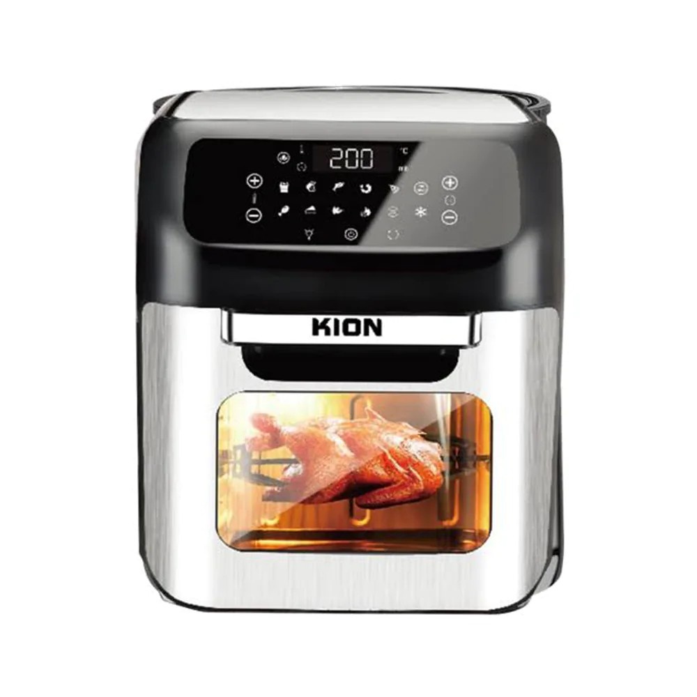 كيون قلاية هوائية وفرن كهربائي 2 في 1 سعة 12 لتر وقوة 1800 وات موديل KHD/6258 - فضي