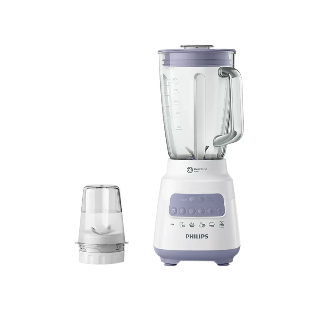فيليبس عصارة زجاجية مع مطحنة بقوة 700 وات وسعة 1.5 لتر موديل HR2222/01 - أرجواني