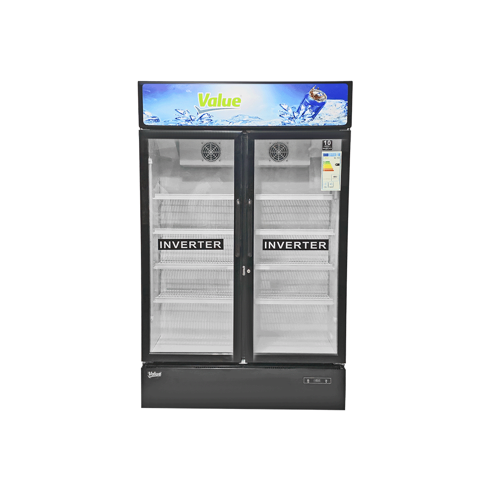 فاليو ثلاجة مشروبات إنفنتر بابين سعة 730 لتر قوة 420 وات موديل VL-735 - أسود