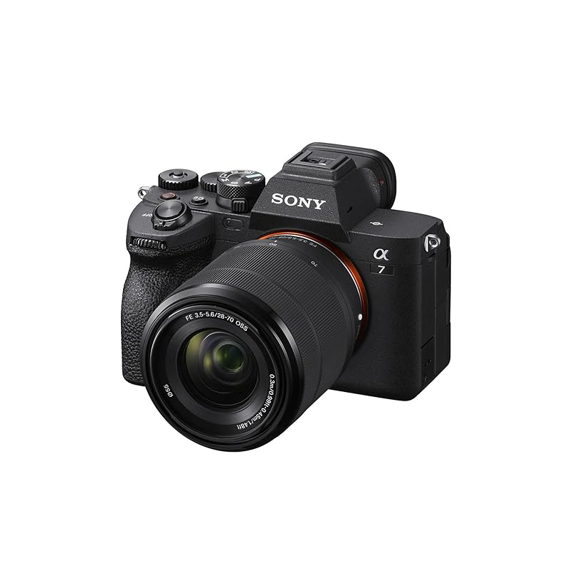 سوني كاميرا ألفا 7 IV ذات الإطار الكامل بعدسة تكبير 28/70 ملم - أسود