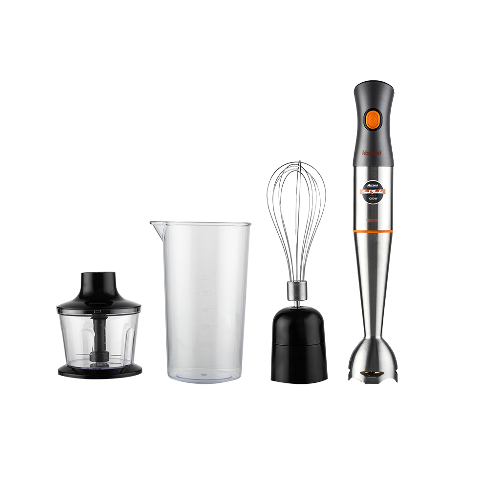 كوزانو خلاط يدوي كهربائي 4 في 1 بقوة 1000 وات موديل HM38 - فضي