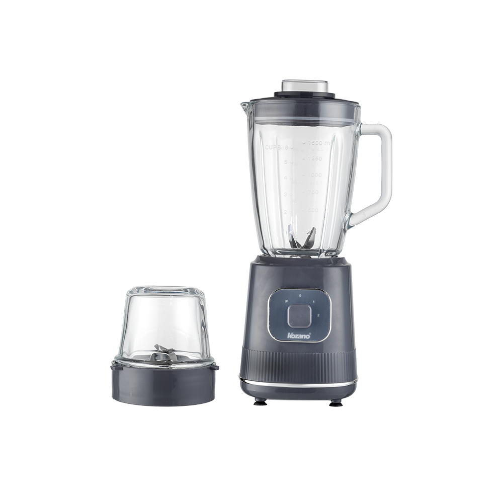 كوزانوعصارة كهربائية من الزجاج بسعة 1.5 لتر وقوة 700 وات موديل KB8 - فضي