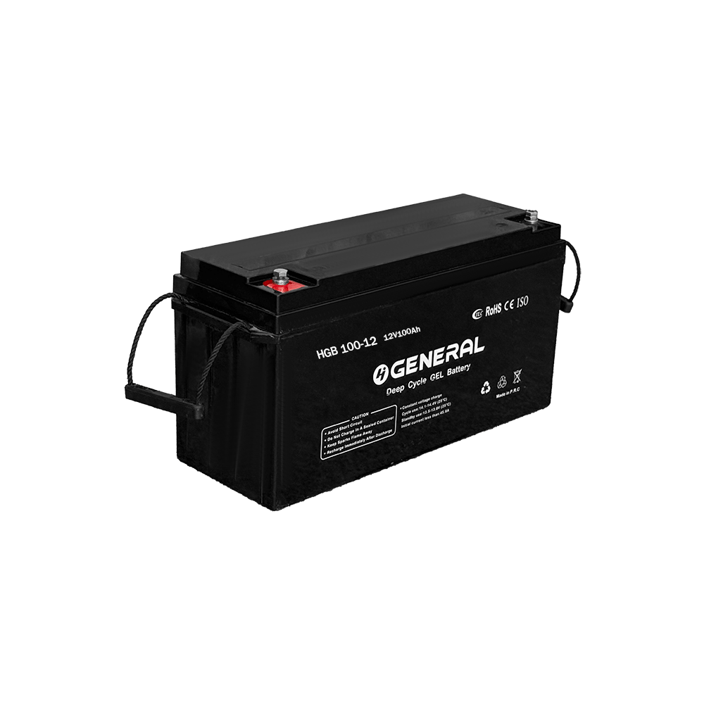 جنرال بطارية ديب سايكل 100 أمبير موديل AH-6GFM100G - أسود