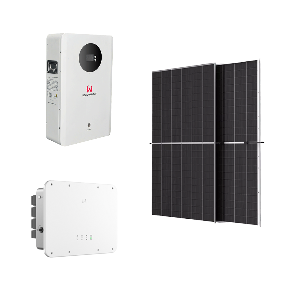 باكج جودوي محول طاقة كهربائي قوة 12 كيلو واط و أوكلي بطارية ليثيوم سعة 10.24 كيلو واط مع تونغوي سولار لوح طاقة شمسية قوة 710 واط