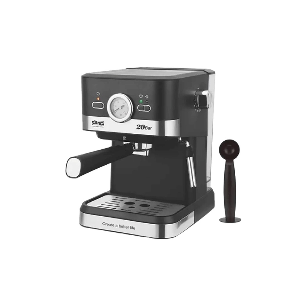 دي إس بي مكينة تحضير القهوة سعة 1.5 لتر قوة 1050 وات موديل KA3113 - أسود