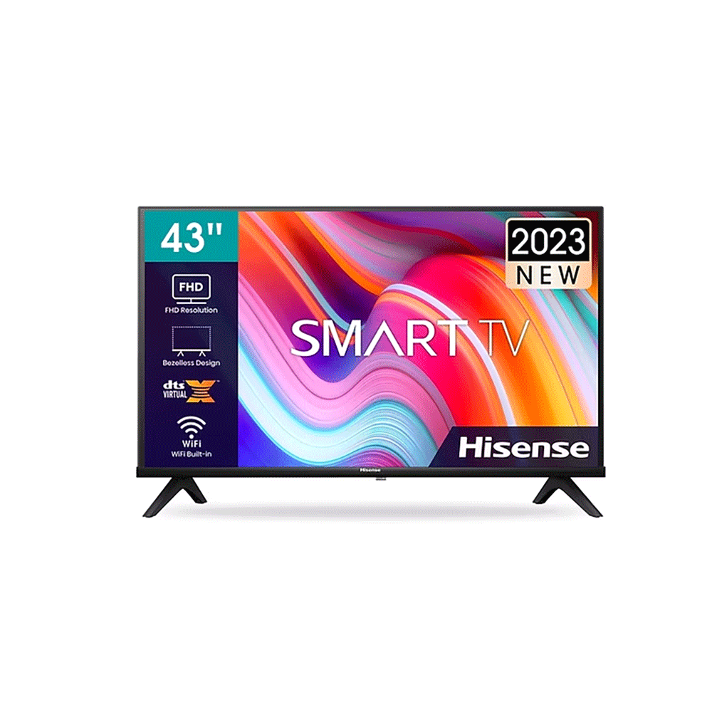 هايسنس تلفزيون ذكي 43 بوصة فل اتش دي بتقنية فيدا قوة 70 وات موديل A4K - أسود