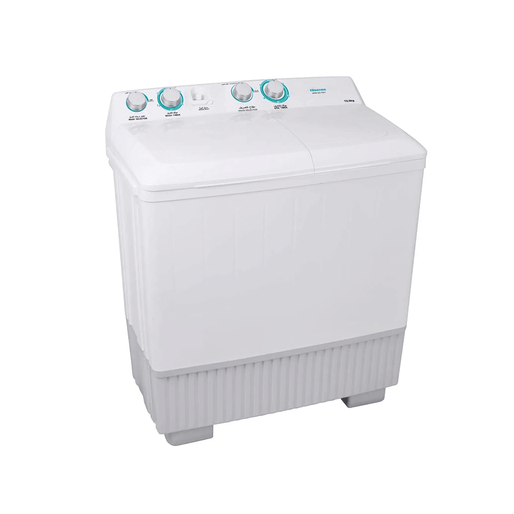 هايسنس غسالة ملابس نصف أوتوماتيكية 12 كجم بقوة 500 وات موديل XPB1207001 - ابيض