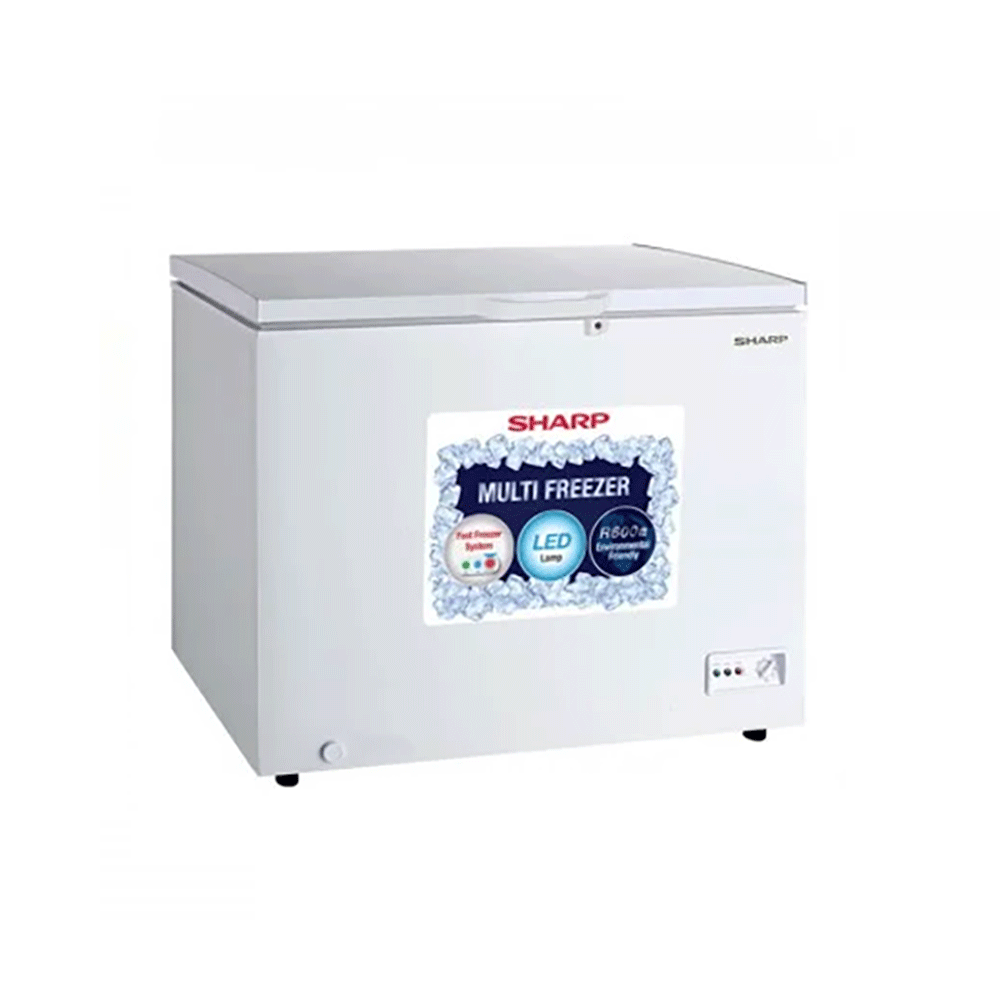 شارب فريزر كبير سعة 320 لتر مع مكثف مدمج موديل SCF-K320X-WH3 - أبيض