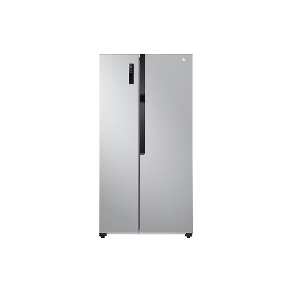 إل جي ثلاجة كهربائية ببابين سعة 509 لتر قوة 185 وات موديل GRFB587PQAM - فضي
