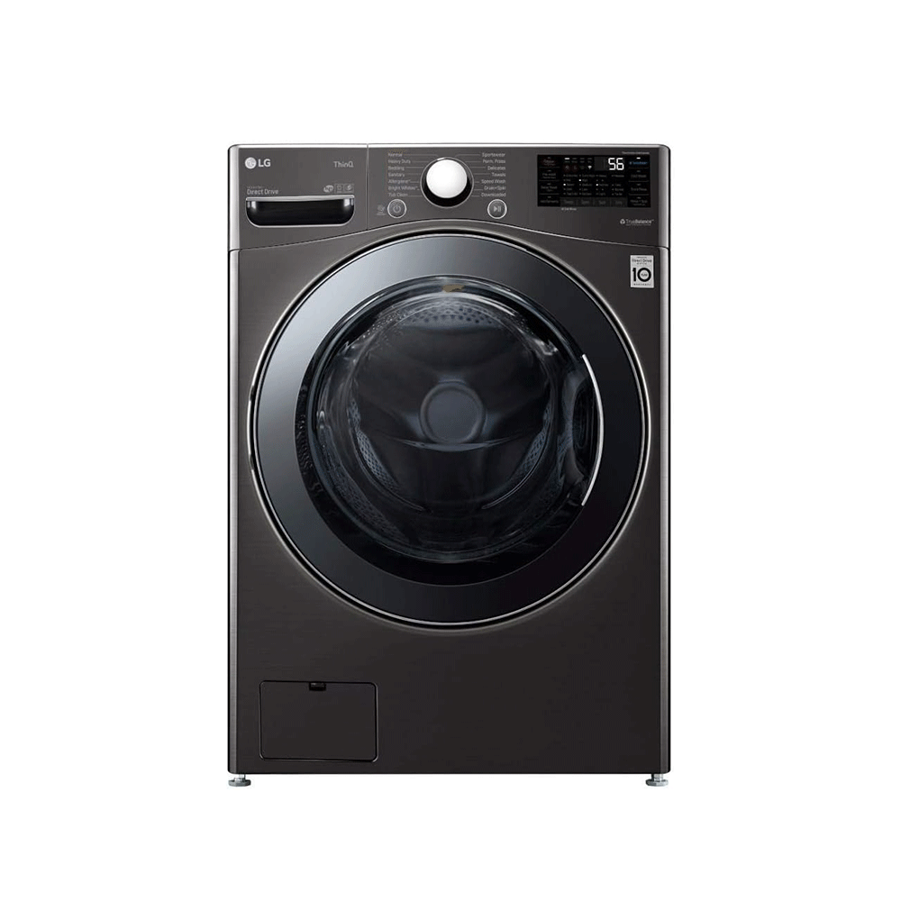 إل جي غسالة أوتماتيك تحميل أمامي سعة 20 كجم قوة 3957  كيلو وات/ساعة موديل F20L2Crv2E2 - أسود