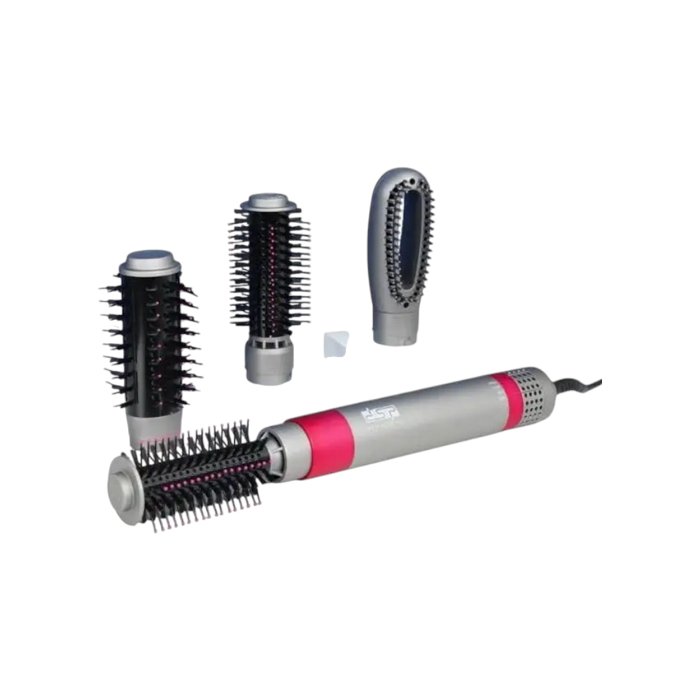 دي اس بي مجفف وفرشاة شعر كهربائية 4 في 1 بقوة 8000 وات موديل 50080 - رمادي