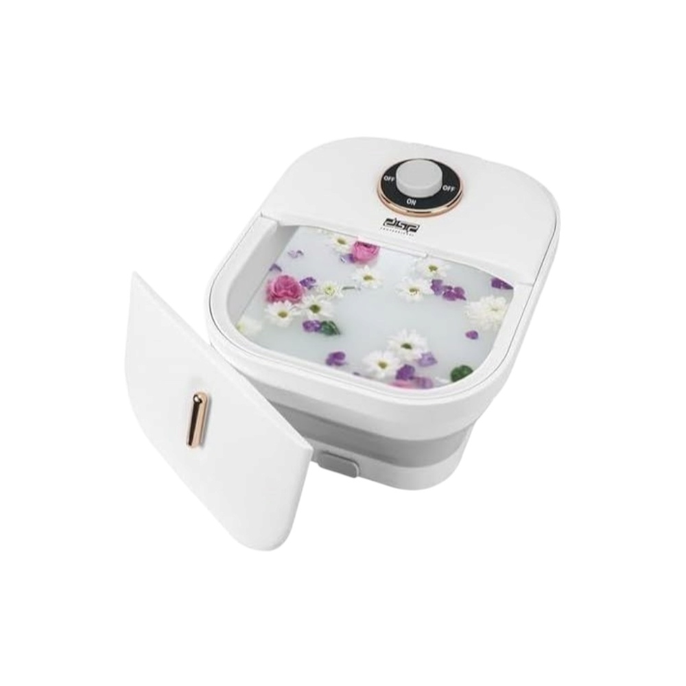 دي اس بي حوض استحمام القدم القابل للطي مع بكرات تدليك بقوة 450 وات وسعة 7.7 لتر موديل KD9000 - أبيض