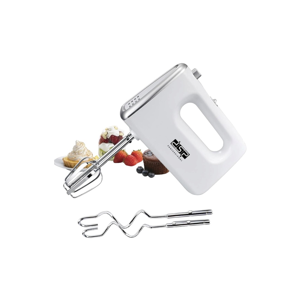 دي اس بي خفاقة يدوية كهربائية بقوة 200 وات موديل KM2091 - أبيض 