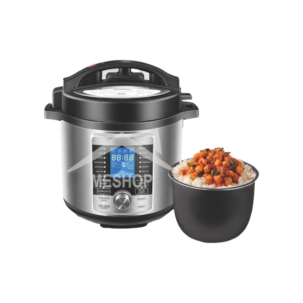 دي إس بي قدر أرز كهربائي متعدد الوظائف بسعة 6 لتر وقوة 1000 وات موديل KB5008 - فضي