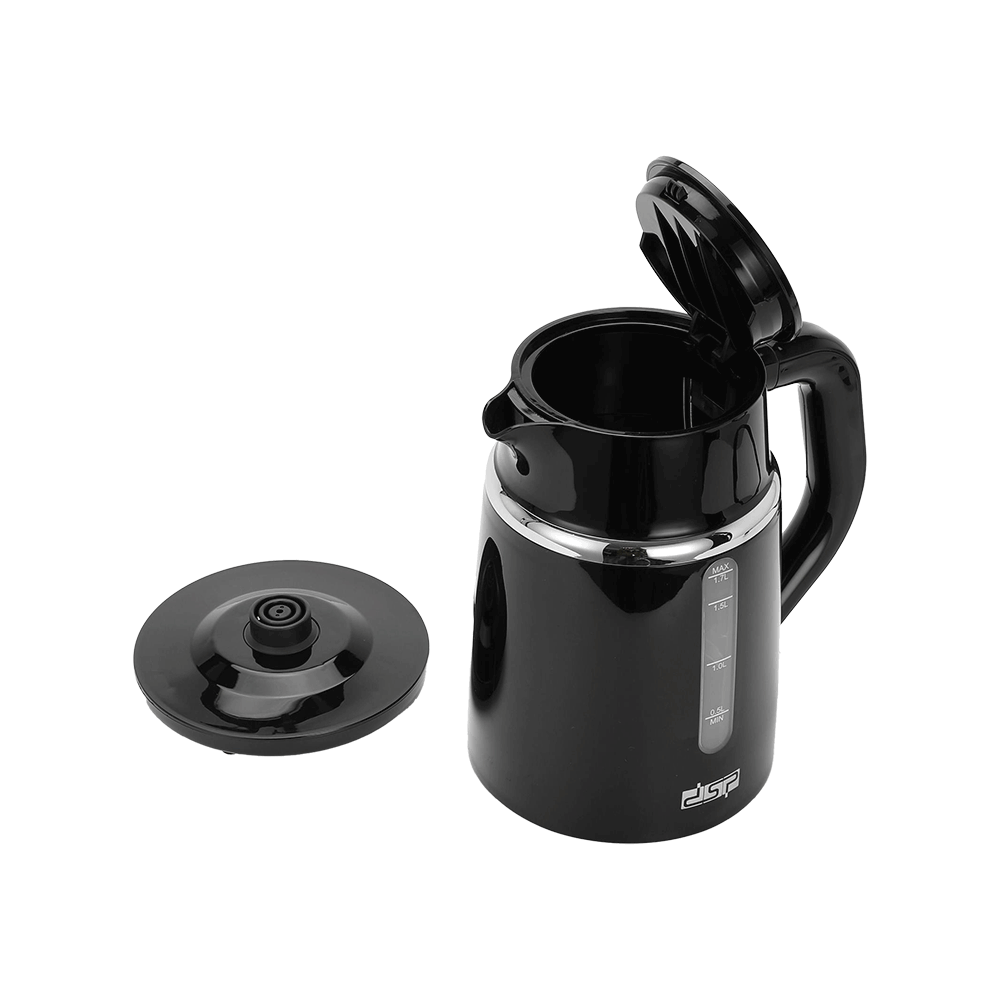 دي اس بي غلاية كهربائية زجاجية بسعة 1.7 لتر وقوة 2200 وات موديل KK1282 - فضي