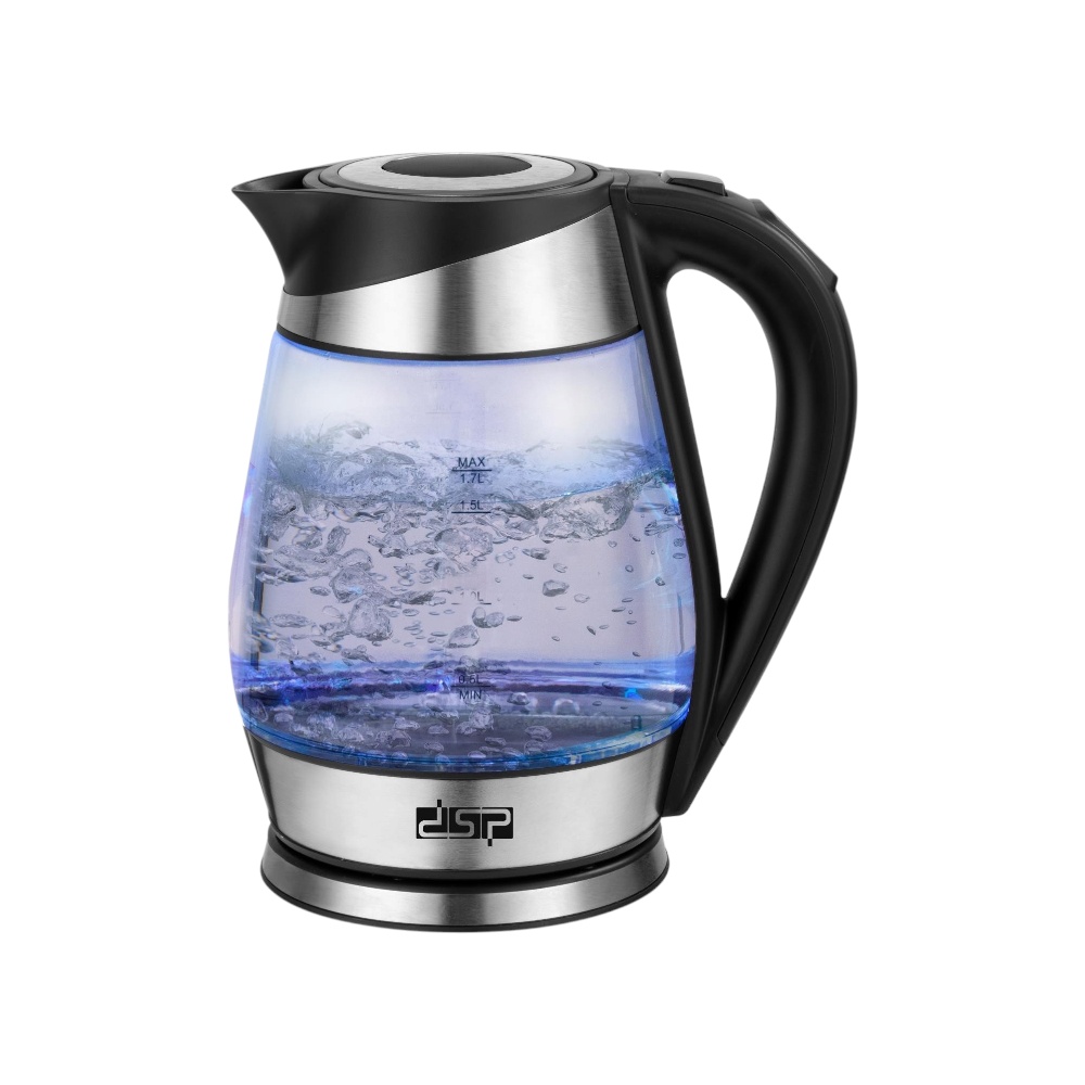 دي اس بي غلاية كهربائية زجاجية بسعة 1.7 لتر وقوة 2200 وات موديل KK1283 - أسود 