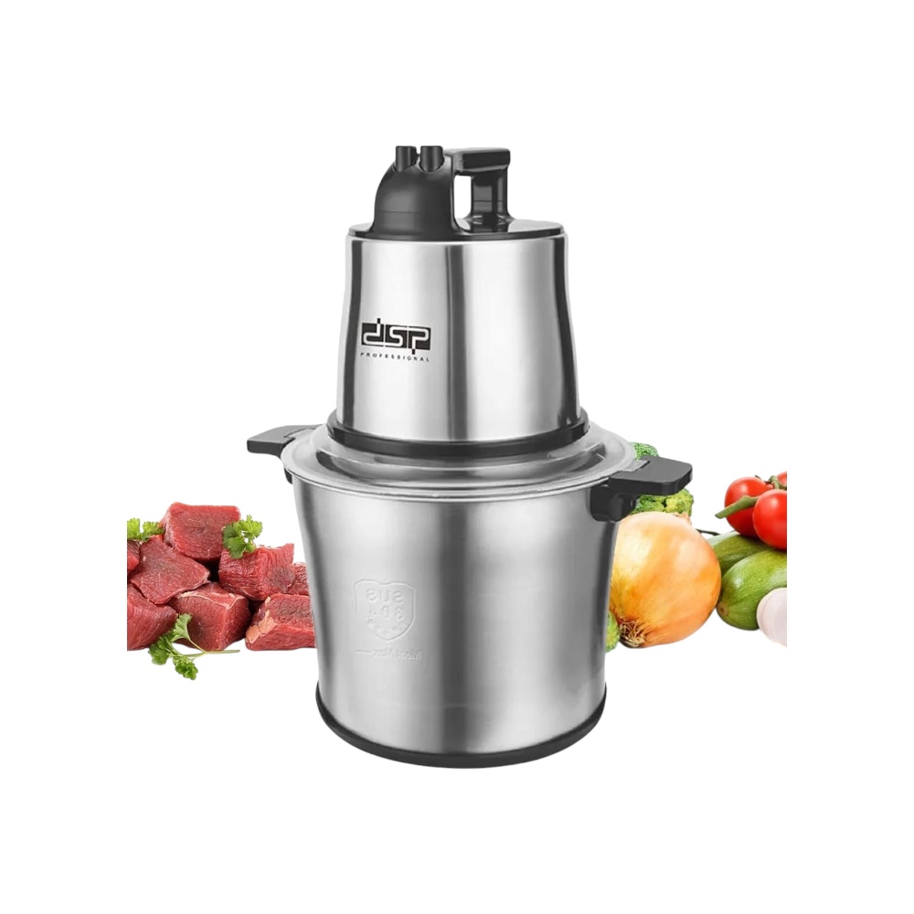 دي اس بي مفرمة لحوم كهربائية بسعة 10 لتر وقوة 1400 وات موديل KM4090 - فضي