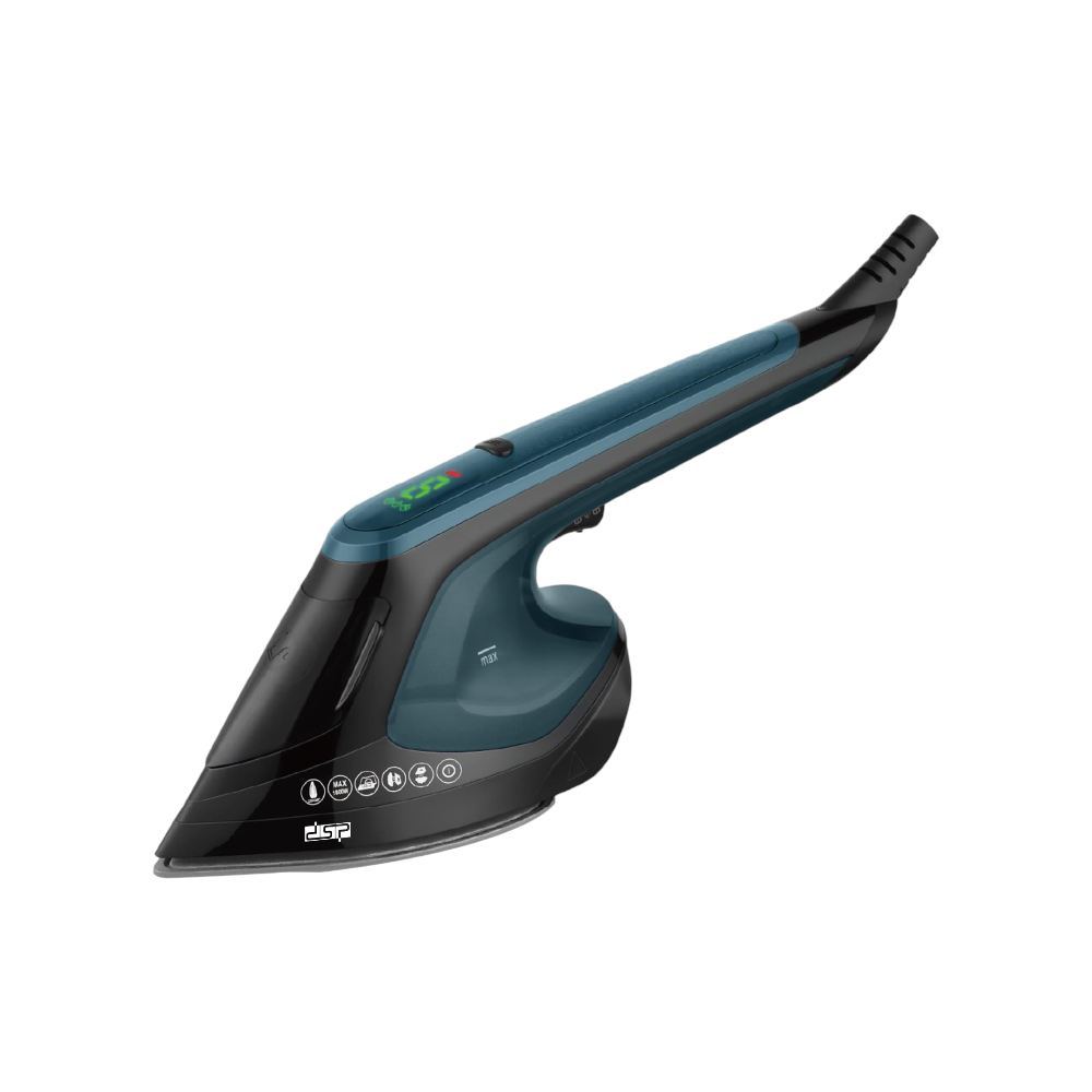 دي اس بي مكواة بخار محمولة باليد مع لوحة سيراميك وشاشة LED موديل KD1170 - أزرق