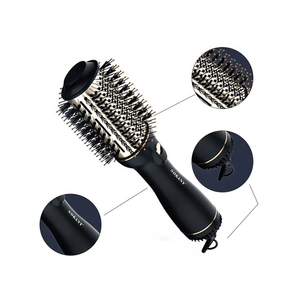 سوكاني فرشاة تصفيف الشعر بالهواء الساخن بقوة 1200 وات موديل SK-1914 - أسود